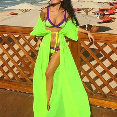 

Women Swimwear Bikini Cover Up Beach Maxi Wrap Skirt Sarong Pareo Dress