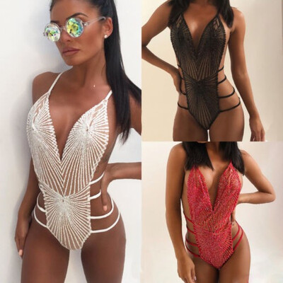 

Women Swimming Costume One piece Swimsuit Monokini Swimwear Bikini Push Up Bra