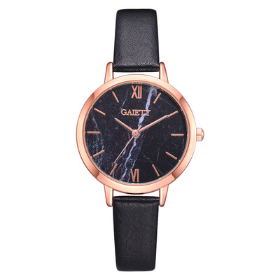 

GAIETY brand watch Korean version of the simple marble mirror quartz watch trend rose gold frame ladies watch