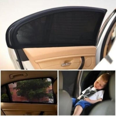 

2Pcs Car Rear Side Window Visor Shade Mesh Cover Shield Sunshade UV Protector