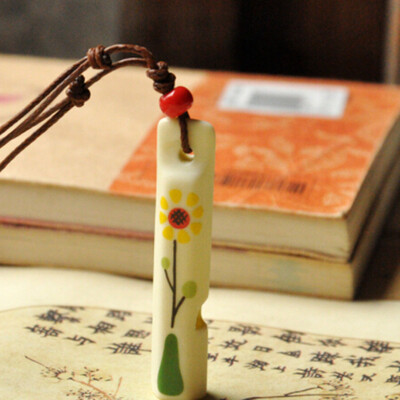 

Ceramic Hand-drawn Whistle Pendant Necklace Unisex Necklace Ceramic Jewelry TOP Necklace For Women For Girls