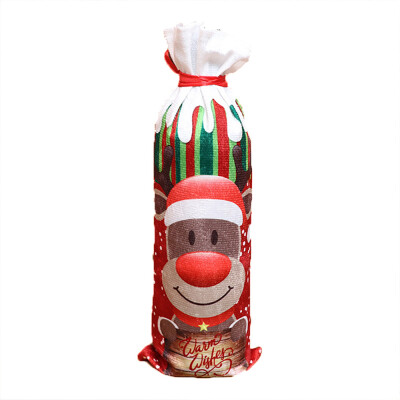 

〖Follure〗Red Wine Bottle Cover Bags Snowman Santa Claus Christmas Decoration Xmas