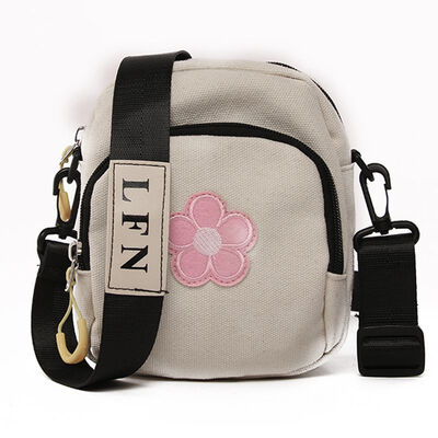 

Ins Japanese department original soft girl small satchel network celebrity foreign gas flower canvas students single shoulder obli