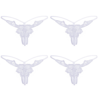 

Toponeto 4PC Women Thong Bragas Sexy Panties Thong Lace Word Pants Briefs Underwear