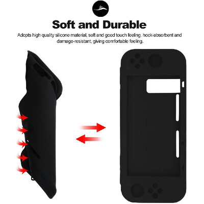 

BUBM Soft Anti-slip Silicone Case for Switch Protective Cover for SWITCH Video Game Console One-piece Orange
