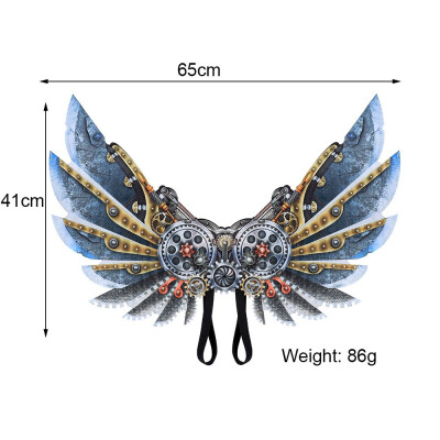 

Creative Halloween 3D Print Mechanical Punk Wings Halloween Mardi Gras Theme Party Children Costume Cosplay Wings For Father Son