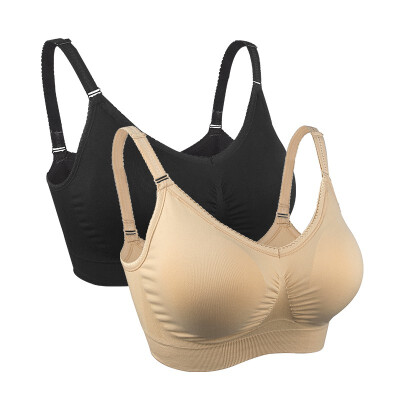 

iLoveSIA Nursing Bra Breathable Anti-Hit Hammer Full Cup No Trace Breastfeeding Bra-2P-70705638