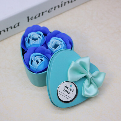 

Toponeto Heart Scented Bath Body Petal Rose Flower Soap Wedding Decoration Gift 3pc
