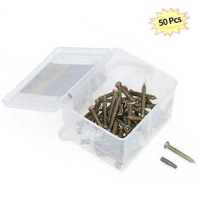 

TKExcellent 50pcs Concrete Screws Countersunk Masonry Screw 7550mm Flat Head Concrete Screw Kit Torx Flat Countersunk Head Scr