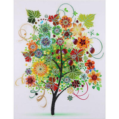 

5D DIY Special Shaped Diamond Painting Colorful Tree Cross Stitch Mosaic