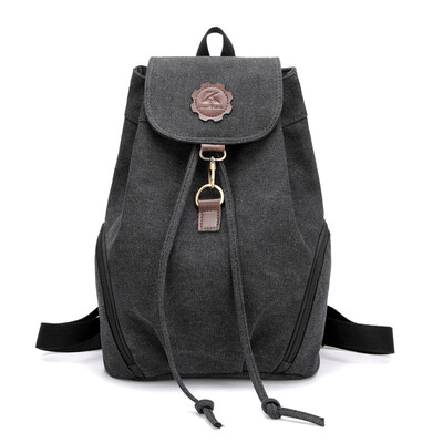 

Canvas double shoulder bag Korean version fashion lady backpack portable large capacity travel bag cloth bag