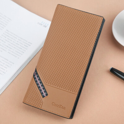 

Tailored Men Fashion Solid Color Open Multi Card Position Wallet Black