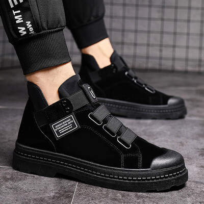 

Mens shoes net red high-top shoes Korean version of the wild mens casual low to help Martin boots tide shoes
