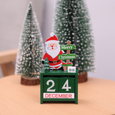 

〖Follure〗Christmas Creative Gifts Wooden Calendar Decoration Decoration Mini Mini Wooden