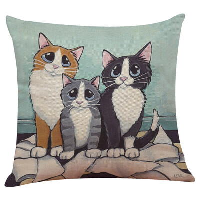 

〖Follure〗Cute Cat Sofa Bed Home Decoration Festival Pillow Case Cushion Cover