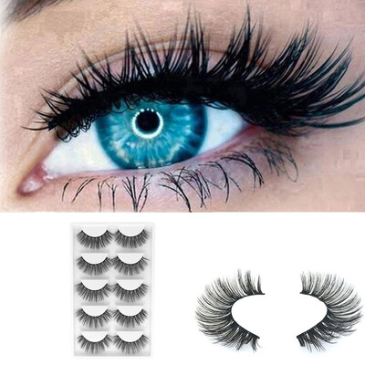 

〖Follure〗5Pair Luxury 3D False Lashes Fluffy Strip Eyelashes Long Natural Party