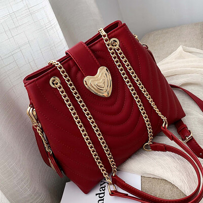 

Love bag wedding bag bride bag 2019 summer fashion atmosphere shoulder slung large bucket bag