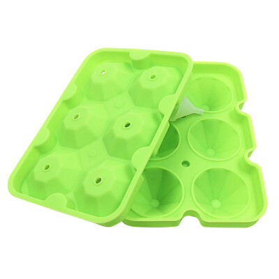 

Toponeto Diamond Shape Ice Cube Maker 6-Diamond Ice Tray Ice Cube Mold Storage Container