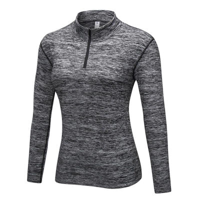 

Women High Elastic Tight Fitness Tshirt Long Sleeve Solid Color Tops Quick-Drying Compression Shirt Female T-Shirt For Spring