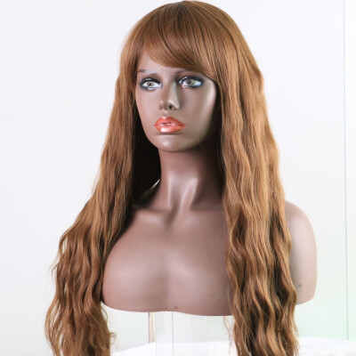 

American&European chemical fiber high temperature silk wig lady corn perm long curly hair