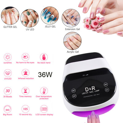 

Toponeto LED UV 36W Nail Dryer Curing Gel Polish Lamp Light Curing Manicure Machine Nail