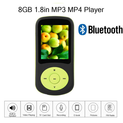 

8GB 18in MP3 MP4 Player Lossless Sound Quality Bluetooth FM Radio Recording E-book Video Picture TF Card