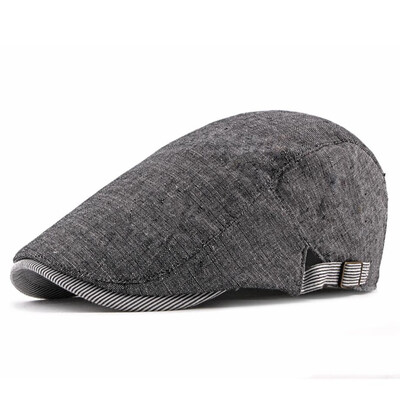 

4 Colors Retro Men Cotton Ivy Flat Cap Newsboy Adjustable Beret Cabbie Gatsby Driving Hat