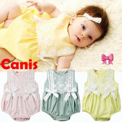 

Newborn Toddler Baby Girl Lace Summer Bodysuit Romper Jumpsuit Sunsuit Clothes