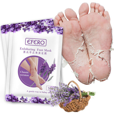 

1pair2pcs Exfoliating Foot Mask Lavender Extract Foot Cream for Feet Care Heels Remove Skin Pedicure Socks