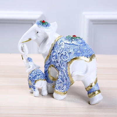 

Greensen European Style Resin Elephant Figurine Statue Animal Sculpture Art Craft Home Decoration