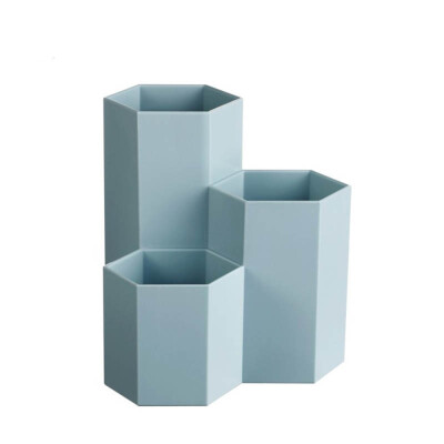 

Gobestart Multipurpose Plastic Pen Container Creative Hexagon Vase Desk Decoration