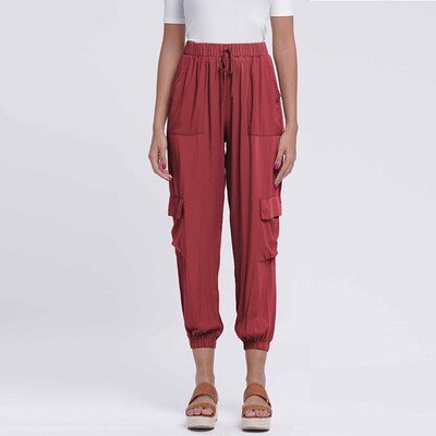 

2019 Fit Women High Waist Summer Casual Black Casual Ankle Pants Gift Size