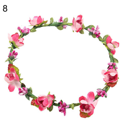 

Girls Faux Flower Hair Headband Garland Wreath Wedding Party Bride Headpiece