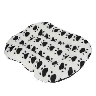 

Autumn Winter Warm Coral Velvet Pet Mat Nest Paw Print Pad Dog Kennel Bed