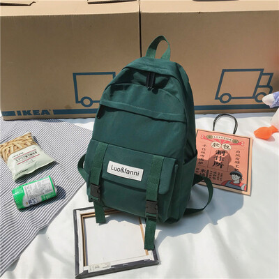 

Ancient bf wind ins bag female Korean version of high school students large-capacity campus simple backpack backpack backpack back