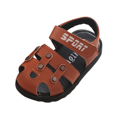 

Toddler Baby Boys Hollow Anti-slip Shoes Soft Sole Beach Single Letter Sneaker
