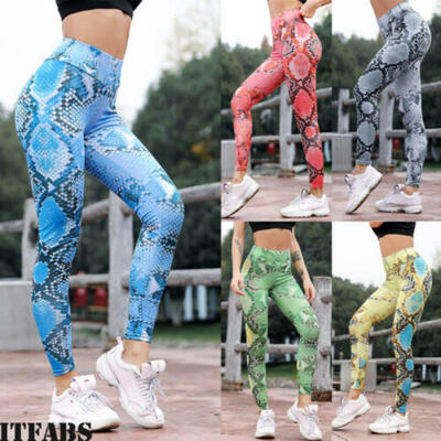 

NEWWomen Push Up Yoga Leggings Leopard Run High-Waist Gym Sports Pants Trousers