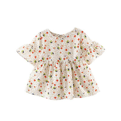 

2019 Summer Toddler Baby Girls Dresses Child Floral Ruffles Half Sleeve Dresses Outfits Kids Clothes Vestido 0-4Y