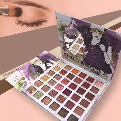 

36 Colors Pearlescent Matte Eye Shadow Plate Smoky Makeup Lasting Glitter Eye Shadow Cosmetic Tools