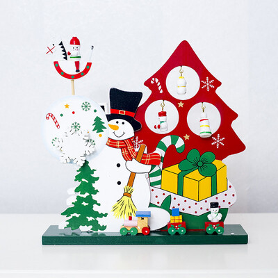 

Desktop Santa Claus Snowman Music Box Wooden Christmas Xmas Home Decor Gift Toy