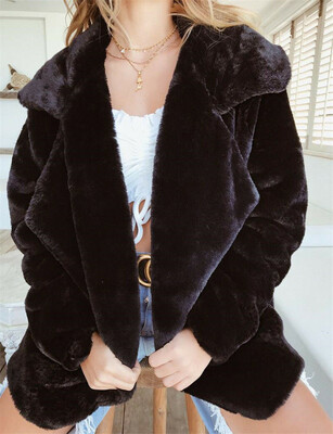 

New Women Warm Winter Thicken Fleece Fur Coat Parka Overcoat JacketOutwear