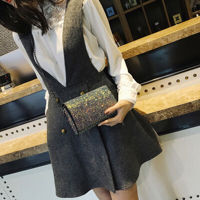 

Tailored Fashion Women Girl Leather Crossbody Shoulder Bag with Bling Sequins