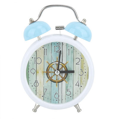 

Greensen Fashion Night Luminous Alarm Clock Double Bell Alarm Clock Bedside Clock Blue