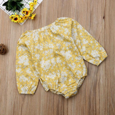

Newborn Baby Girl Romper Floral Bodysuit Sunsuit Summer Clothes Outfits 0-24M