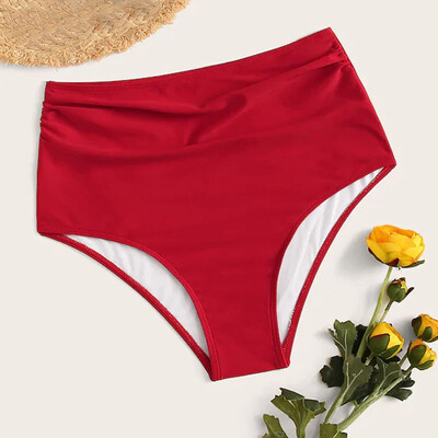 

Roseonmyhand Women High Waist Bikini Bottoms Swim Briefs Beach Shorts Stretch Shorts