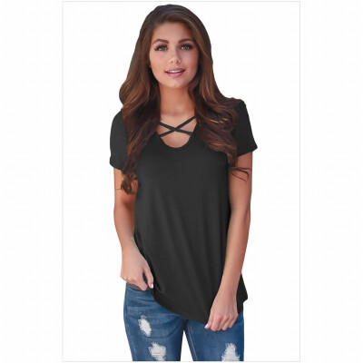 

Casual Short Sleeve Back Print Straight Top T-Shirt