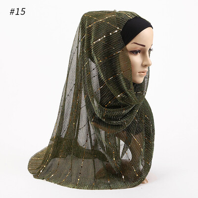 

New Muslim scarf European&American style sequins cross-border headscarf Muslim hijab autumn shawl scarves