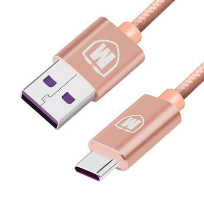 

Durable Nylon Braided USB To Type-C 5A Fast Charging Data Cable For Mobile Phones-1m