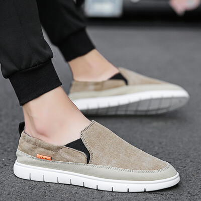 

Mens casual canvas sneakers with fishermens shoes in summer