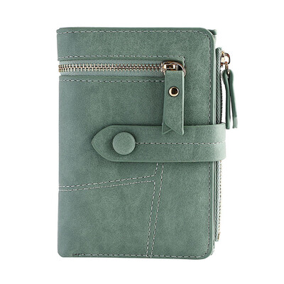 

Wallet Women Simple Retro Zipper Short Wallet Coin Purse Women Card Holders Handbag Women Leather Wallet For Credit Cards